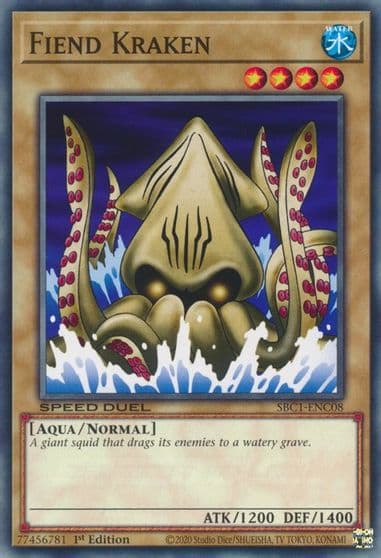 Fiend Kraken Speed Duel: Streets of Battle City Yu-Gi-Oh! card