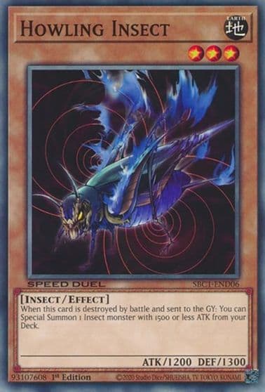 Howling Insect Speed Duel: Streets of Battle City Yu-Gi-Oh! card