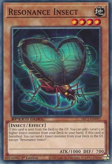 Resonance Insect Speed Duel: Streets of Battle City Yu-Gi-Oh! card