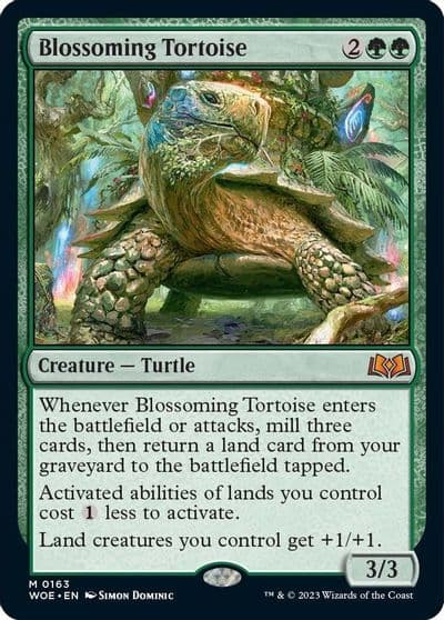 Blossoming Tortoise Wilds of Eldraine Magic card