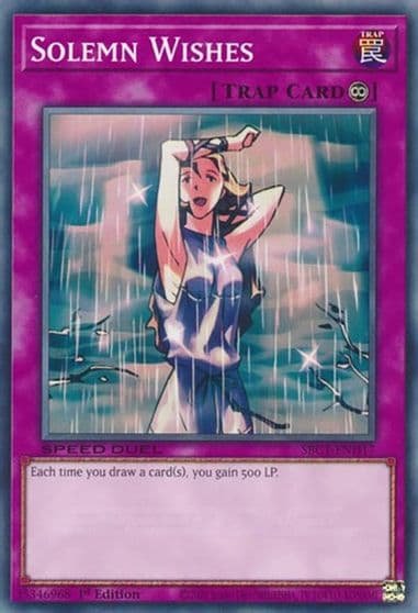 Solemn Wishes Speed Duel: Streets of Battle City Yu-Gi-Oh! card