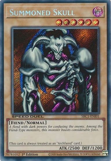 Summoned Skull Secret Rare Speed Duel: Streets of Battle City Yu-Gi-Oh! card