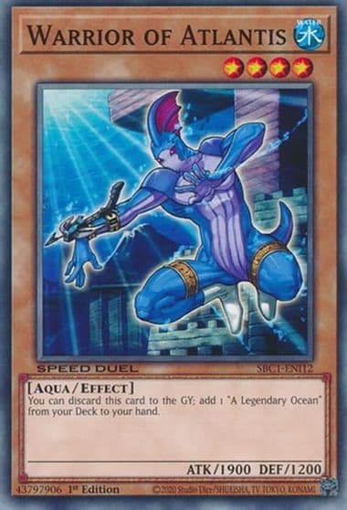 Warrior of Atlantis Speed Duel: Streets of Battle City Yu-Gi-Oh! card