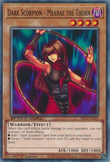 Dark Scorpion Meanae the Thorn Speed Duel: Streets of Battle City Yu-Gi-Oh! card