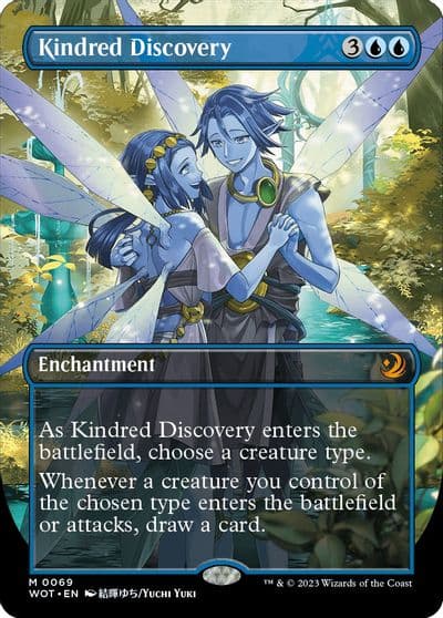 Kindred Discovery Anime Borderless Wilds of Eldraine: Enchanting Tales Magic card