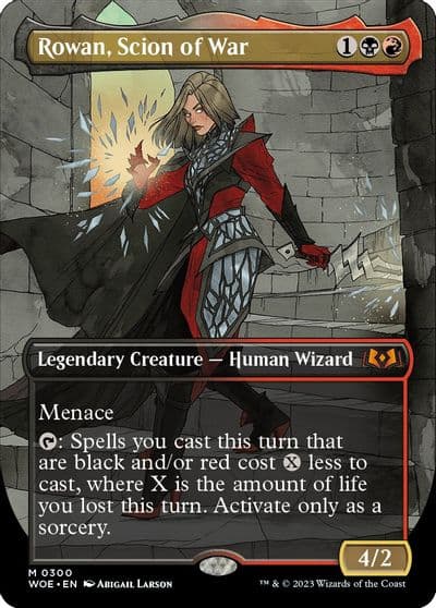 Rowan Scion of War Borderless Wilds of Eldraine Magic card