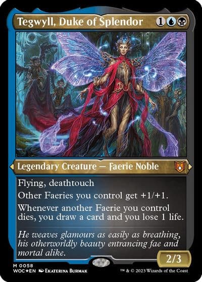 Tegwyll Duke of Splendor Display Commander Thick Stock Commander: Wilds of Eldraine Magic card