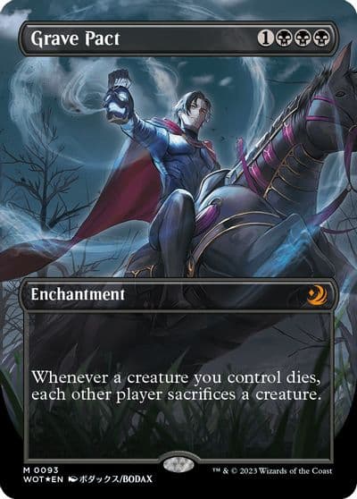 Grave Pact Anime Borderless Confetti Foil Wilds of Eldraine: Enchanting Tales Magic card