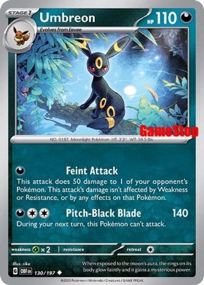 Umbreon (GameStop Exclusive) Miscellaneous Cards & Products Pokemon card