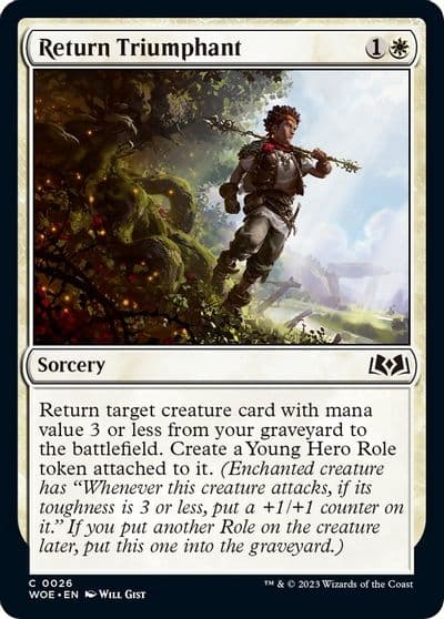 Return Triumphant Wilds of Eldraine Magic card
