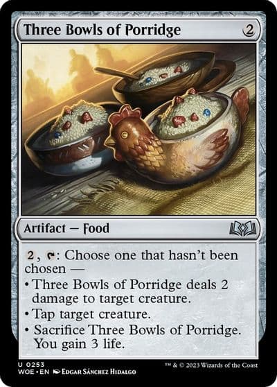 Three Bowls of Porridge Wilds of Eldraine Magic card
