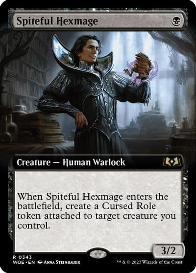 Spiteful Hexmage Extended Art Wilds of Eldraine Magic card