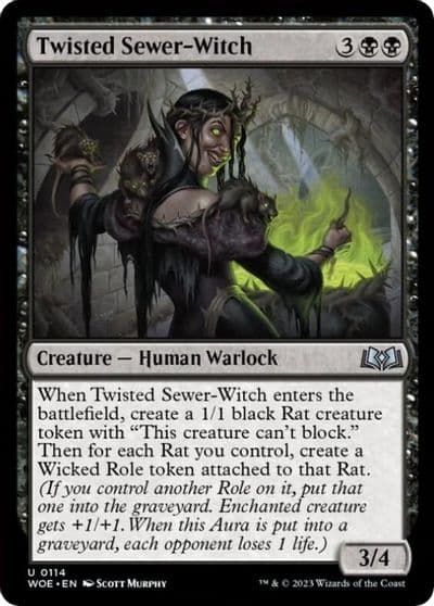 Twisted Sewer Witch Wilds of Eldraine Magic card