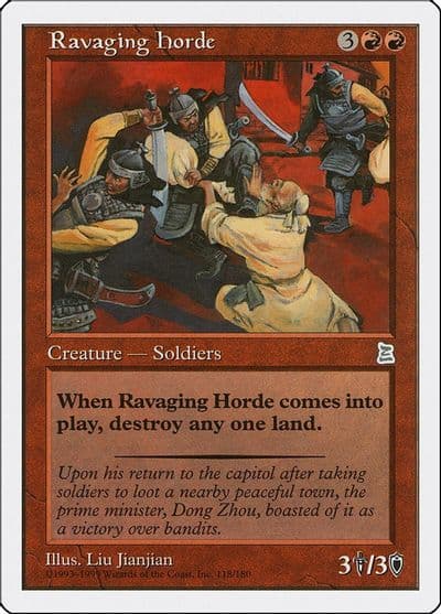 Ravaging Horde Portal Three Kingdoms Magic card