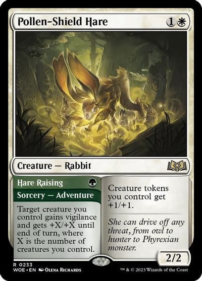 Pollen Shield Hare Wilds of Eldraine Magic card