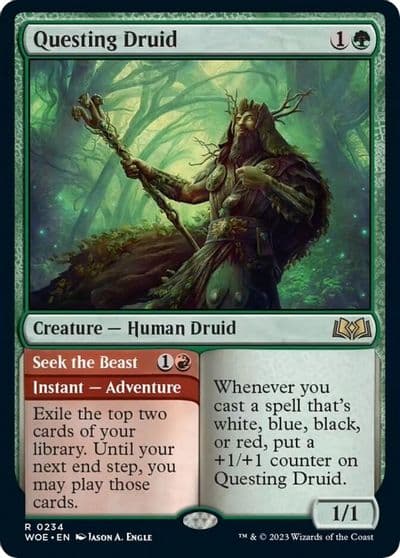 Questing Druid Wilds of Eldraine Magic card