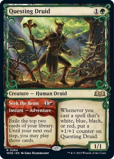 Questing Druid Showcase Wilds of Eldraine Magic card