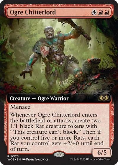 Ogre Chitterlord Extended Art Wilds of Eldraine Magic card