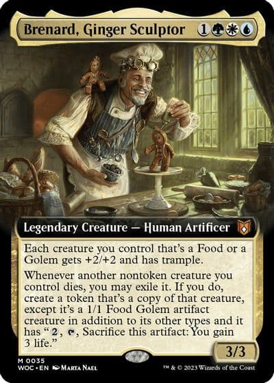 Brenard Ginger Sculptor Extended Art Commander: Wilds of Eldraine Magic card