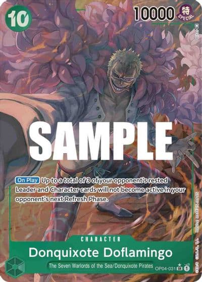 Donquixote Doflamingo 031 Alternate Art Kingdoms of Intrigue One Piece card