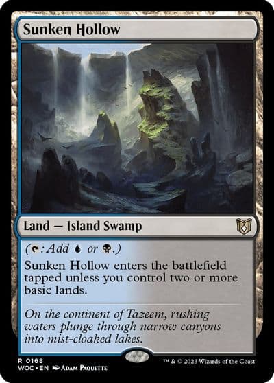 Sunken Hollow Commander: Wilds of Eldraine Magic card