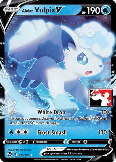 Alolan Vulpix V Prize Pack Series Cards Pokemon card