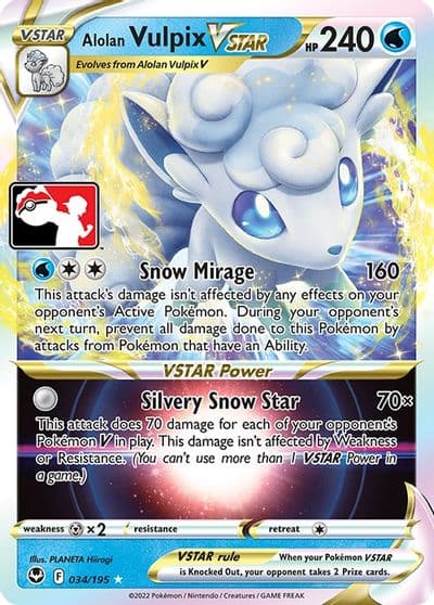 Alolan Vulpix VSTAR Prize Pack Series Cards Pokemon card