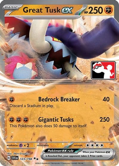 Great Tusk ex Prize Pack Series Cards Pokemon card