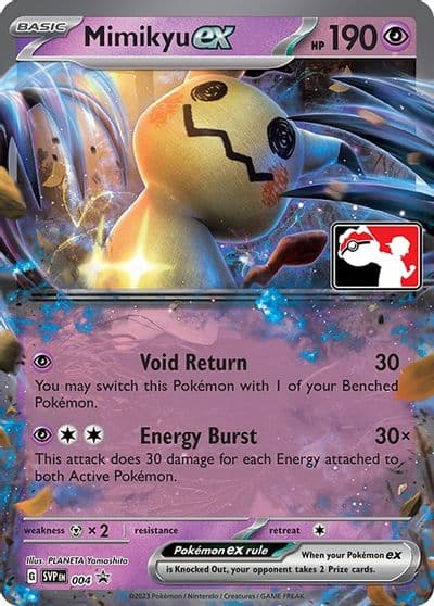 Mimikyu ex Prize Pack Series Cards Pokemon card