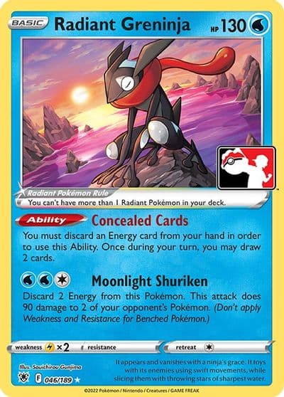 Radiant Greninja Prize Pack Series Cards Pokemon card