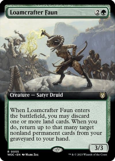 Loamcrafter Faun Extended Art Commander: Wilds of Eldraine Magic card