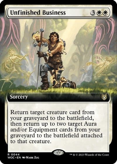Unfinished Business Extended Art Commander: Wilds of Eldraine Magic card