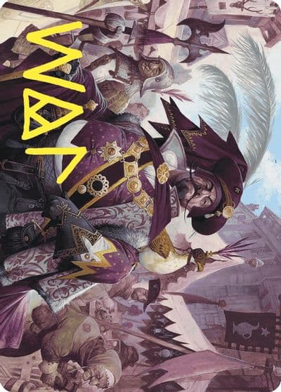 Discerning Financier Art Card Gold Stamped Signature Art Series: Wilds of Eldraine Magic card