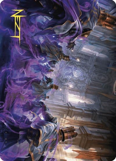 Eerie Interference Art Card Gold Stamped Signature Art Series: Wilds of Eldraine Magic card