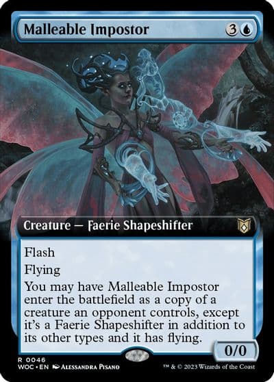 Malleable Impostor Extended Art Commander: Wilds of Eldraine Magic card