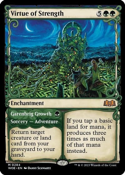 Virtue of Strength Showcase Wilds of Eldraine Magic card