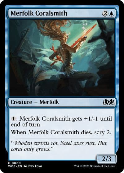 Merfolk Coralsmith Wilds of Eldraine Magic card