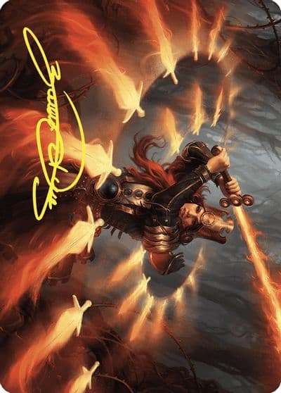 Heartflame Duelist Art Card Gold Stamped Signature Art Series: Wilds of Eldraine Magic card