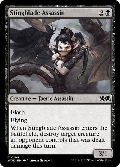 Stingblade Assassin Wilds of Eldraine Magic card