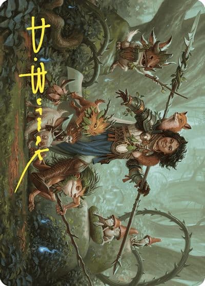 Ellivere of the Wild Court Art Card Gold Stamped Signature Art Series: Wilds of Eldraine Magic card