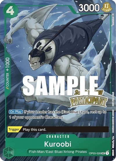 Kuroobi Online Regional 2023 Participant One Piece Promotion Cards One Piece card