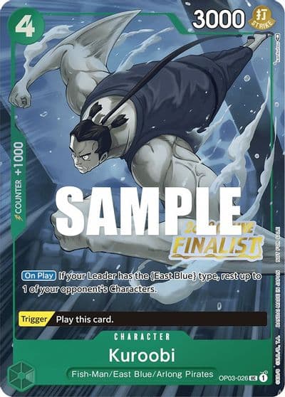 Kuroobi Online Regional 2023 Finalist One Piece Promotion Cards One Piece card