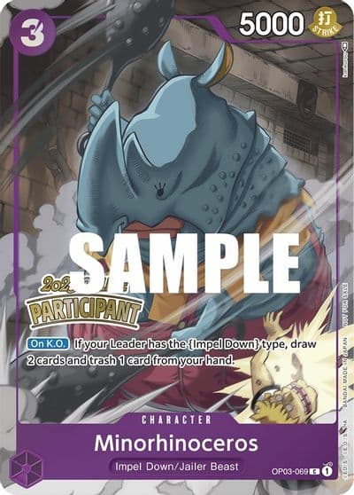Minorhinoceros Online Regional 2023 Participant One Piece Promotion Cards One Piece card