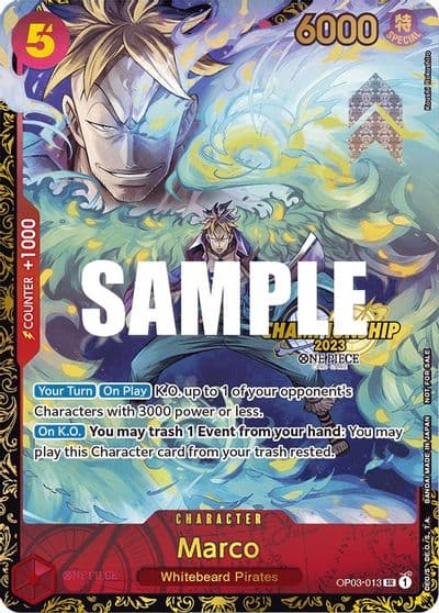 Marco Championship 2023 One Piece Promotion Cards One Piece card
