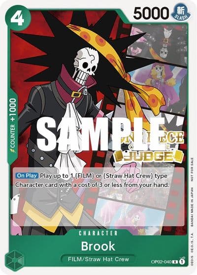 Brook Judge Pack Vol 2 One Piece Promotion Cards One Piece card