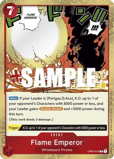 Flame Emperor Judge Pack Vol 2 One Piece Promotion Cards One Piece card