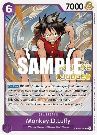 MonkeyDLuffy Judge Pack Vol 2 One Piece Promotion Cards One Piece card