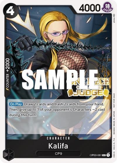 Kalifa Judge Pack Vol 2 One Piece Promotion Cards One Piece card