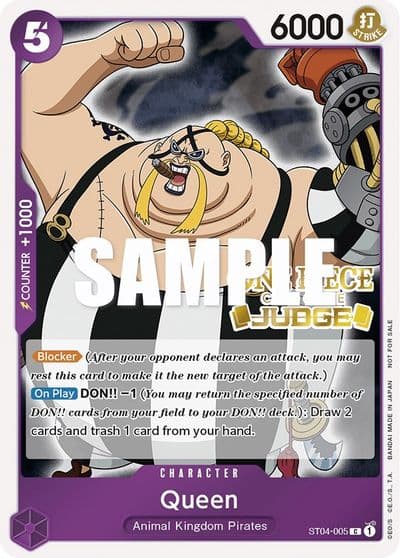 Queen Judge Pack Vol 2 One Piece Promotion Cards One Piece card