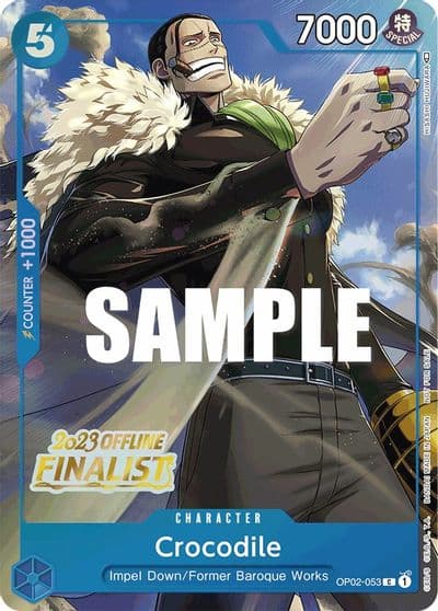 Crocodile Offline Regional 2023 Finalist One Piece Promotion Cards One Piece card